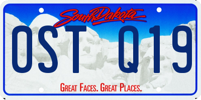 SD license plate 0STQ19