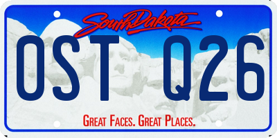 SD license plate 0STQ26