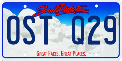 SD license plate 0STQ29