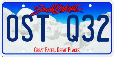 SD license plate 0STQ32