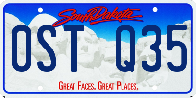 SD license plate 0STQ35