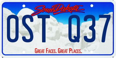 SD license plate 0STQ37