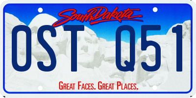 SD license plate 0STQ51