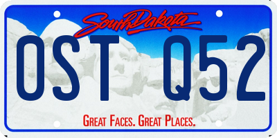 SD license plate 0STQ52