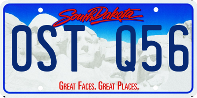 SD license plate 0STQ56