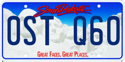 SD license plate 0STQ60