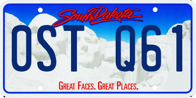 SD license plate 0STQ61