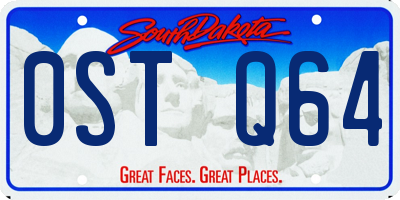 SD license plate 0STQ64