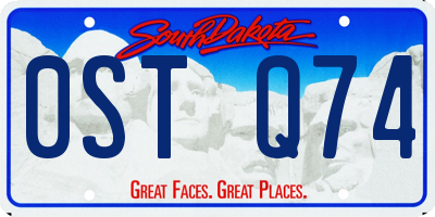 SD license plate 0STQ74