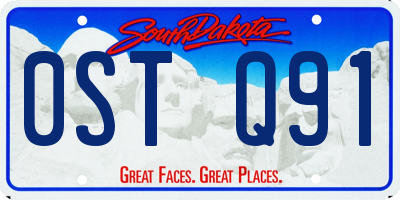 SD license plate 0STQ91