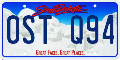 SD license plate 0STQ94