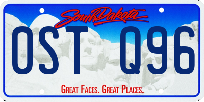 SD license plate 0STQ96