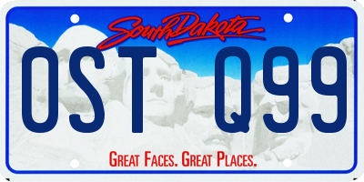 SD license plate 0STQ99