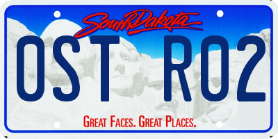 SD license plate 0STR02
