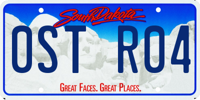 SD license plate 0STR04
