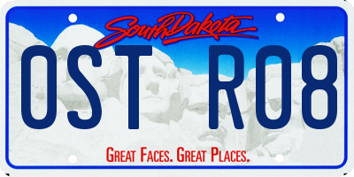 SD license plate 0STR08
