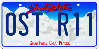 SD license plate 0STR11