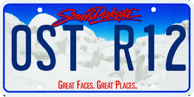 SD license plate 0STR12