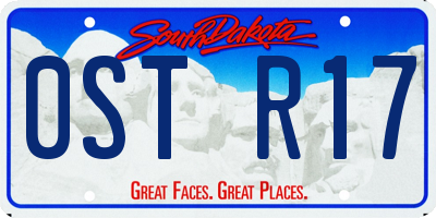 SD license plate 0STR17