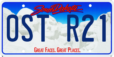 SD license plate 0STR21