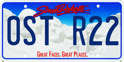 SD license plate 0STR22