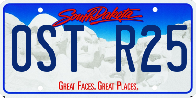 SD license plate 0STR25