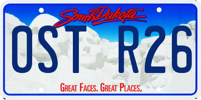 SD license plate 0STR26