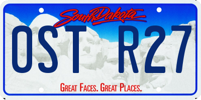 SD license plate 0STR27