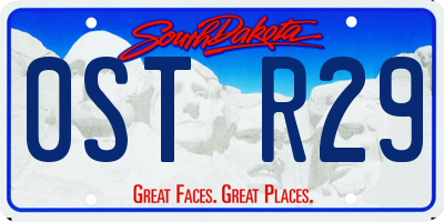 SD license plate 0STR29