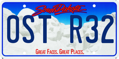 SD license plate 0STR32