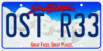 SD license plate 0STR33