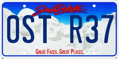 SD license plate 0STR37
