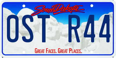 SD license plate 0STR44