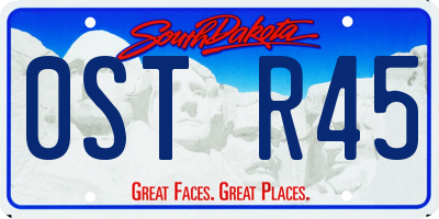 SD license plate 0STR45