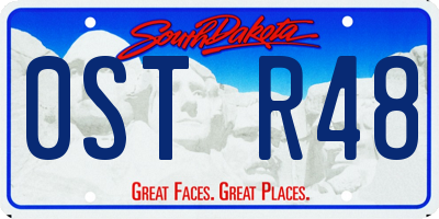 SD license plate 0STR48