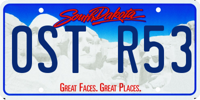 SD license plate 0STR53