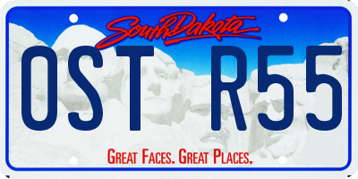SD license plate 0STR55
