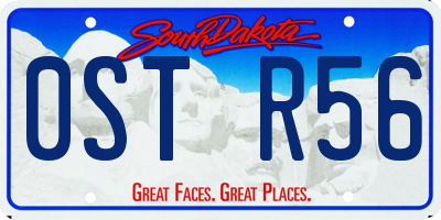 SD license plate 0STR56