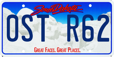 SD license plate 0STR62