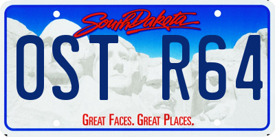 SD license plate 0STR64