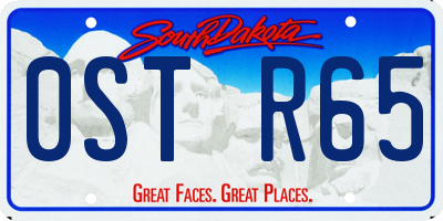 SD license plate 0STR65
