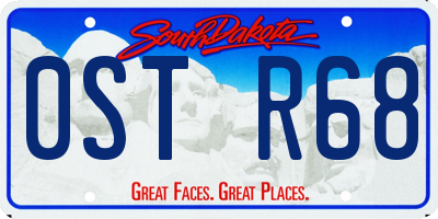 SD license plate 0STR68