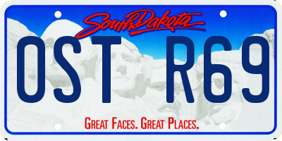 SD license plate 0STR69
