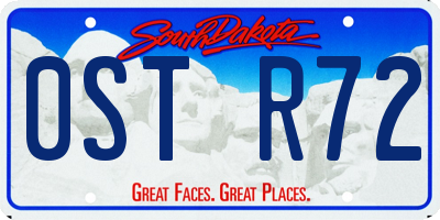 SD license plate 0STR72