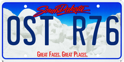 SD license plate 0STR76