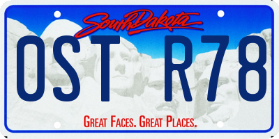 SD license plate 0STR78