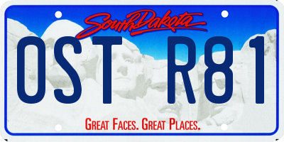 SD license plate 0STR81