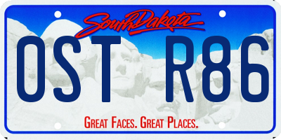 SD license plate 0STR86