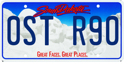SD license plate 0STR90