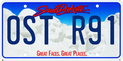 SD license plate 0STR91
